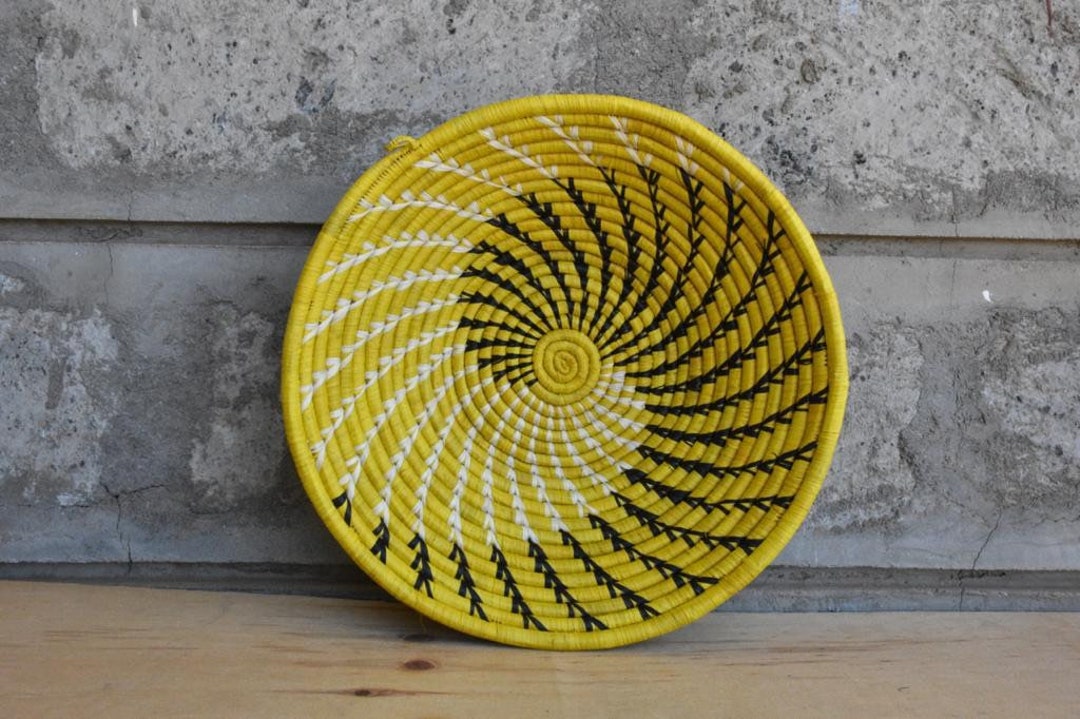 Woven Wall Basket, African Wall Baskets Boho Wall Art Decor, Woven