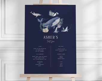 Editable Under the Sea Milestone Sign, Ocean Birthday Template, Under the Sea, Ocean Birthday, Printable Birthday Sign, Digital Download