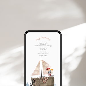 Editable Pirate Birthday Evite, Pirate Digital Invite, Pirate Birthday Evite, Editable Digital Template, Download, Pirate Invite, Digital