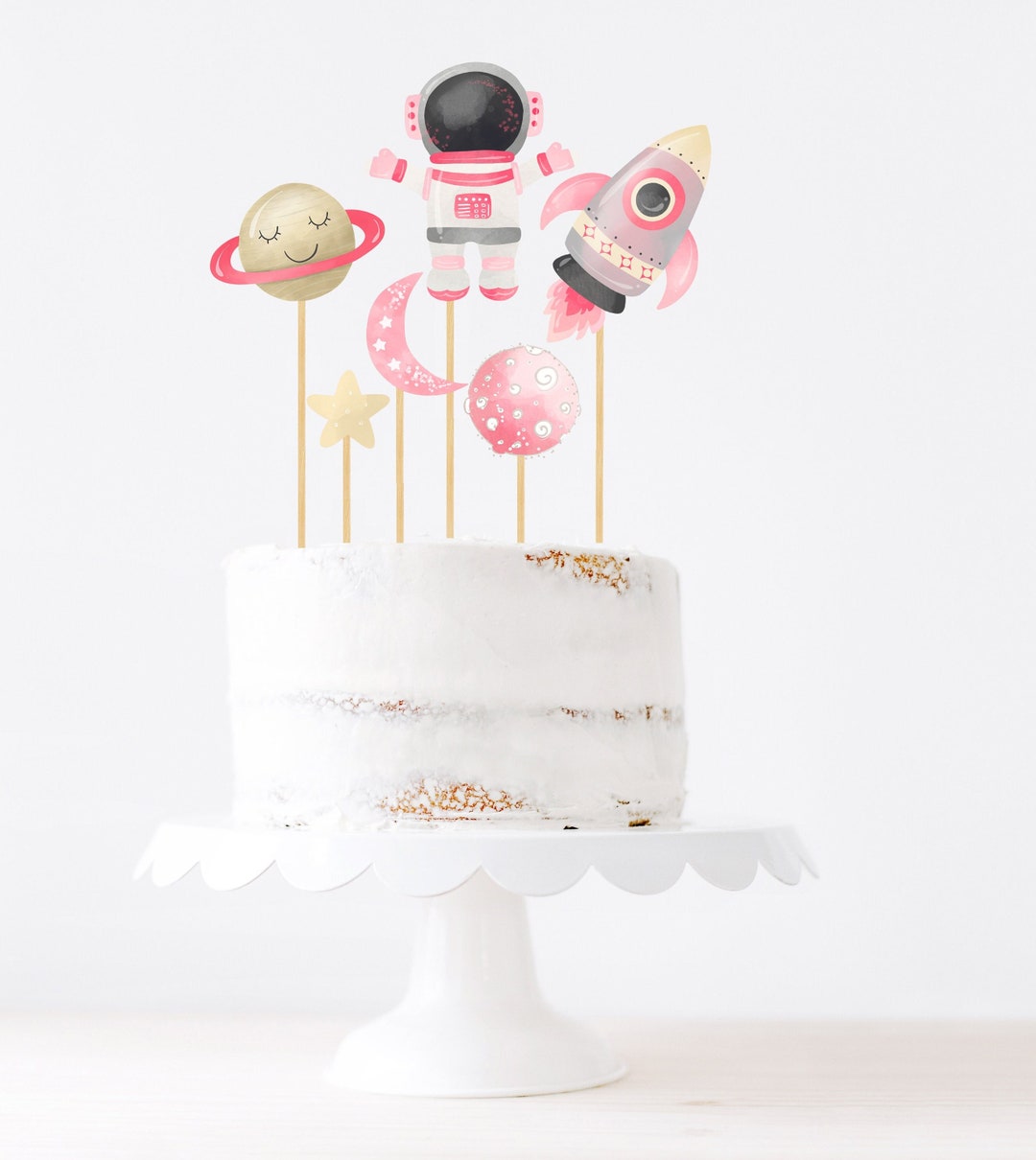 Printable Outer Space Cake Topper Birthday Party Cake Decor - Etsy