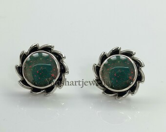 Bloodstone Earrings Etsy