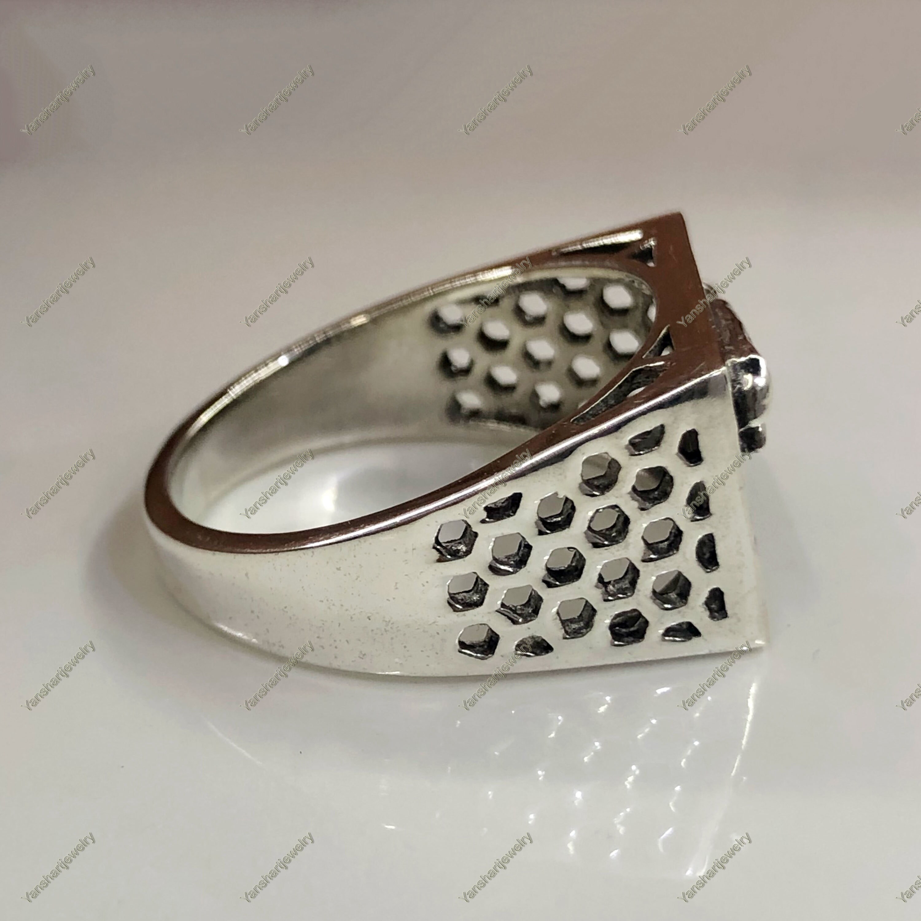 Jaguar Silver Mens Ring Jaguar logo Band Personalized | Etsy