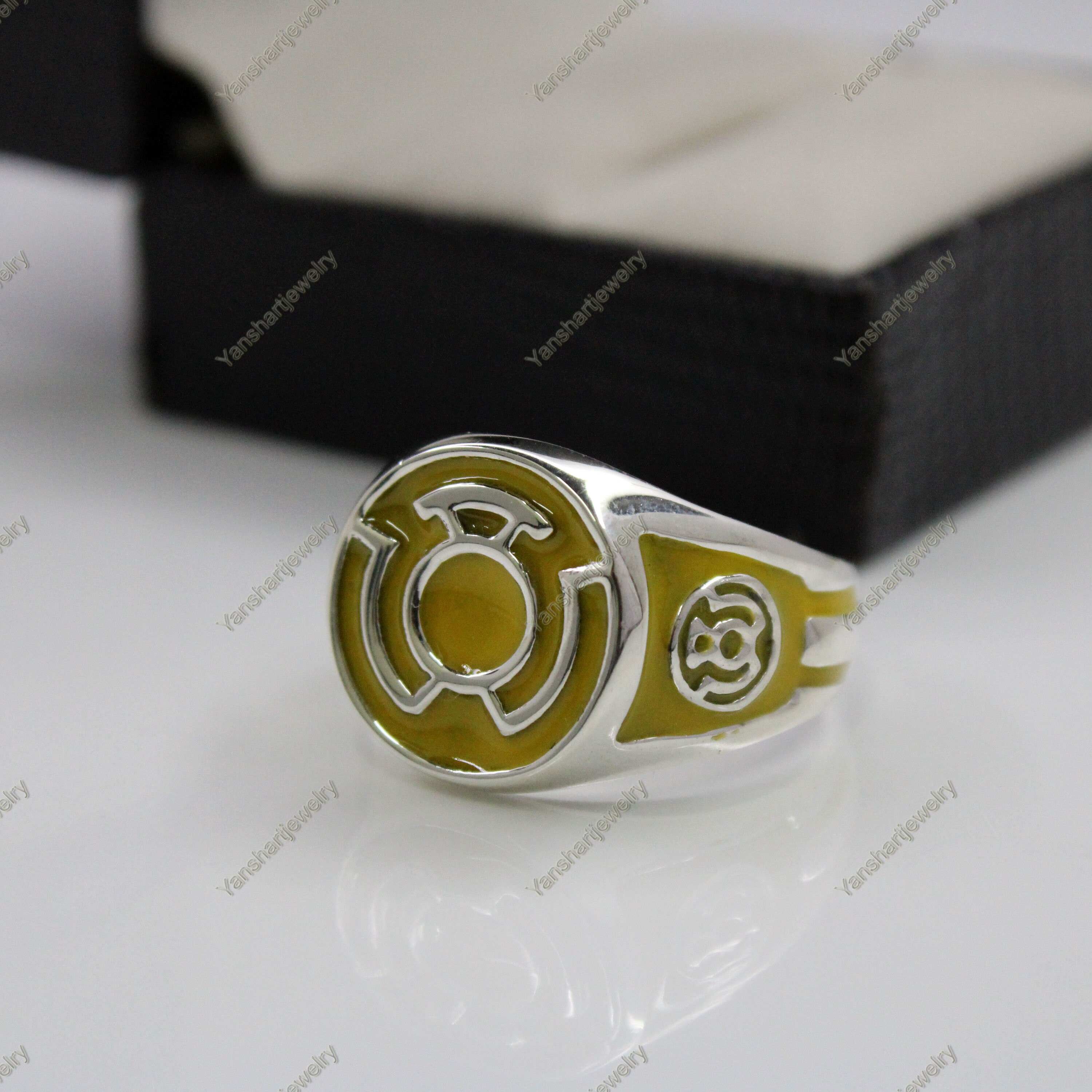 Yellow Lantern Ring Lantern Men's Ring Lantern Jewelry Etsy