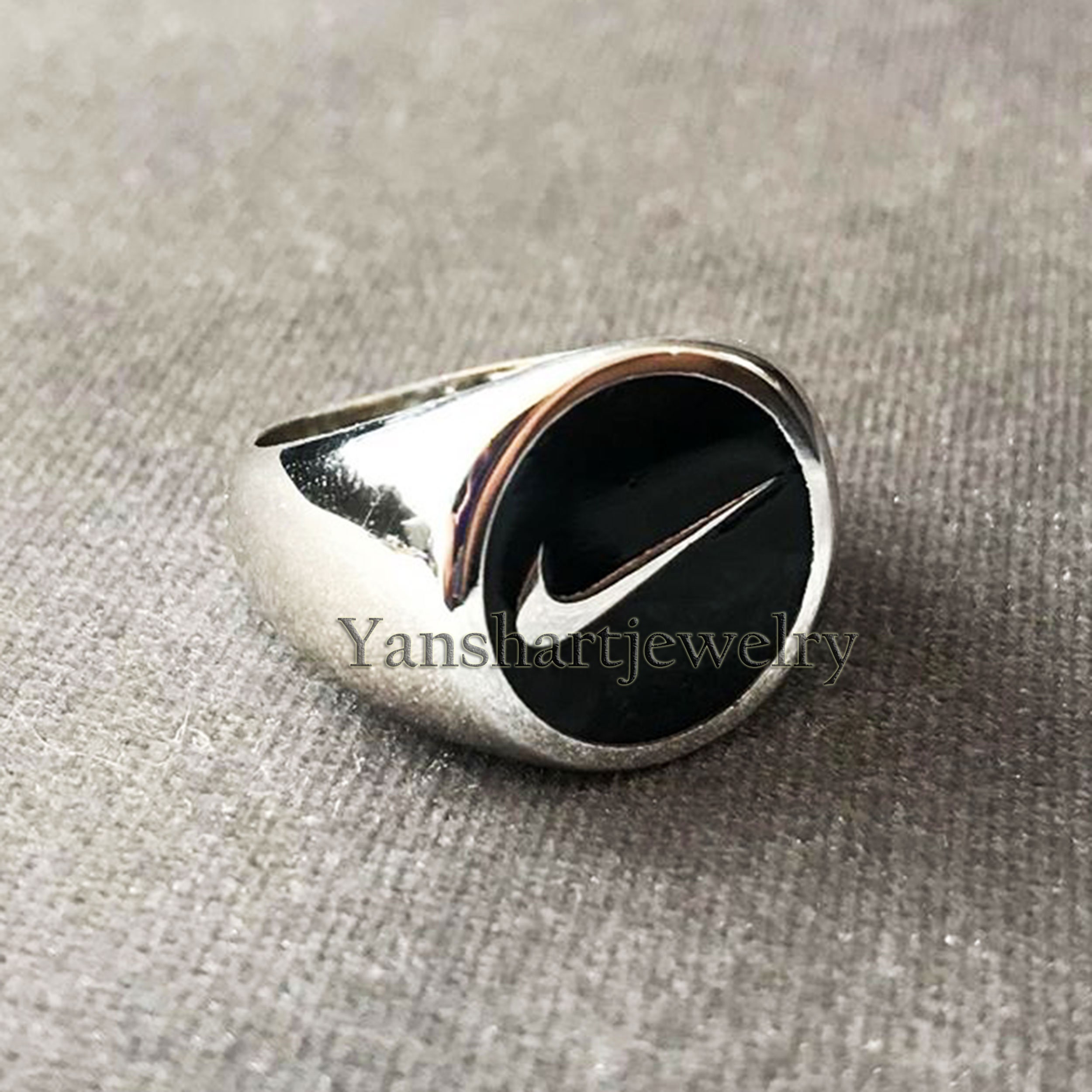 Nike Silver Ring Just Do It Ring Silver Nike Jewelry Etsy