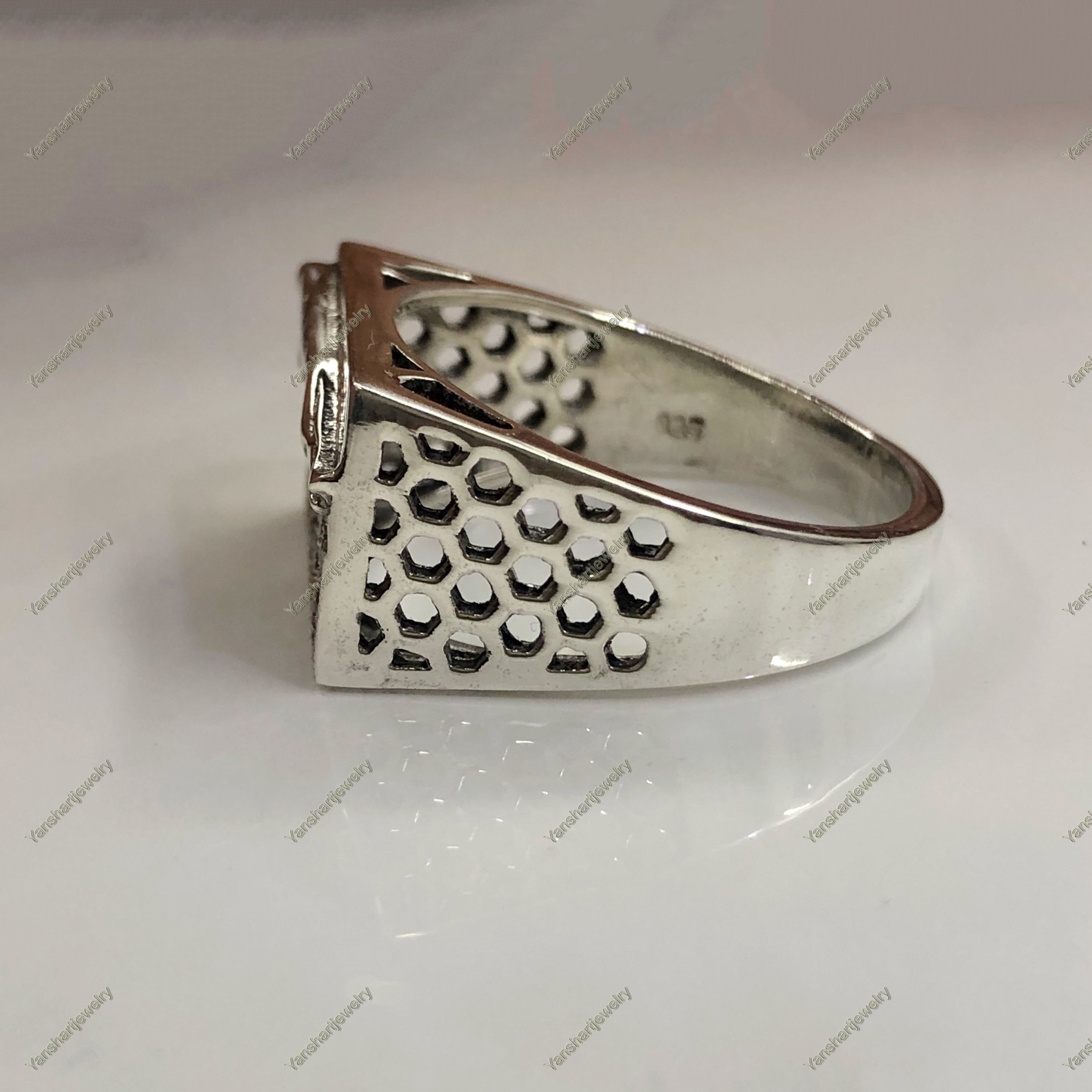 Jaguar Silver Mens Ring Jaguar logo Band Personalized | Etsy