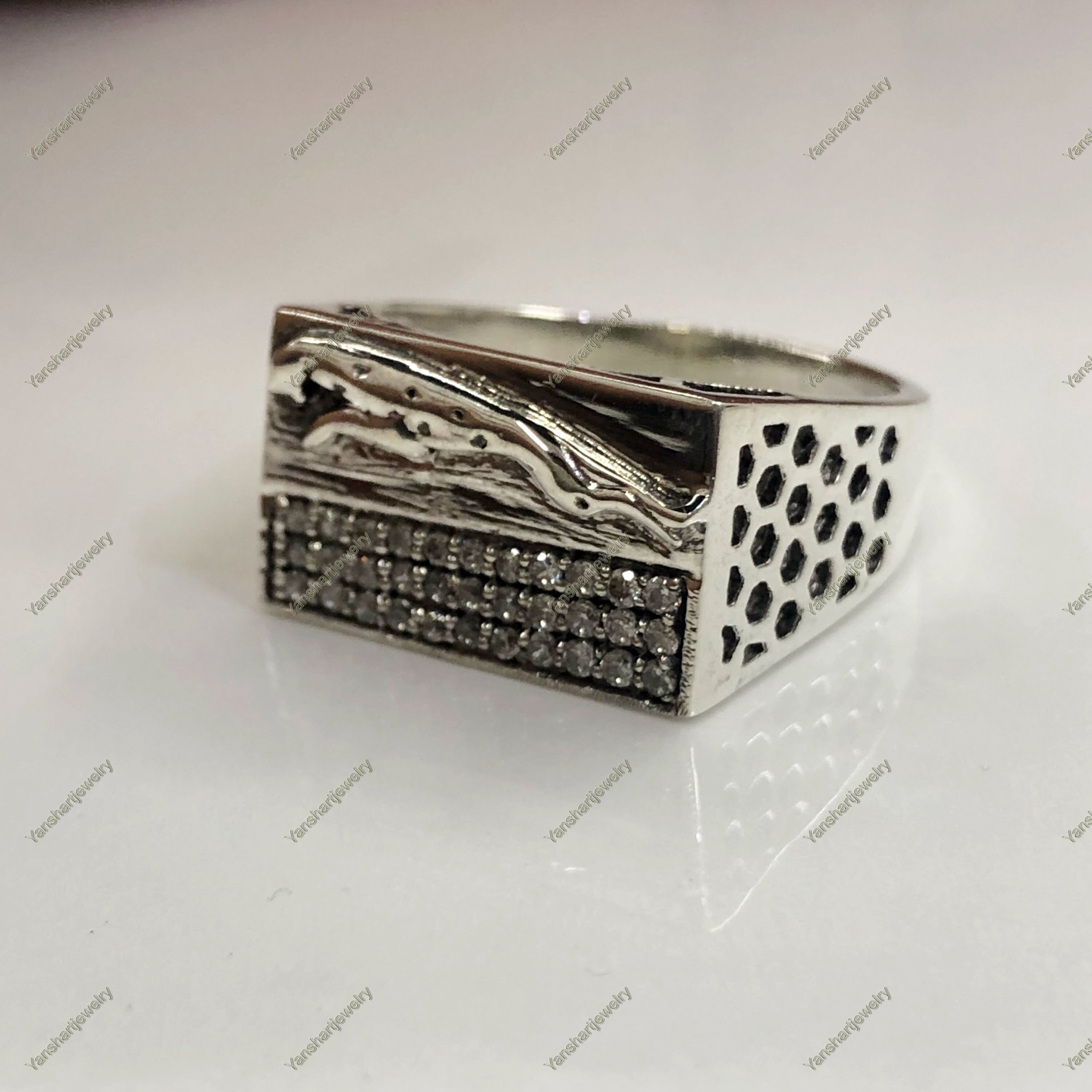 Jaguar Silver Mens Ring Jaguar logo Band Personalized | Etsy