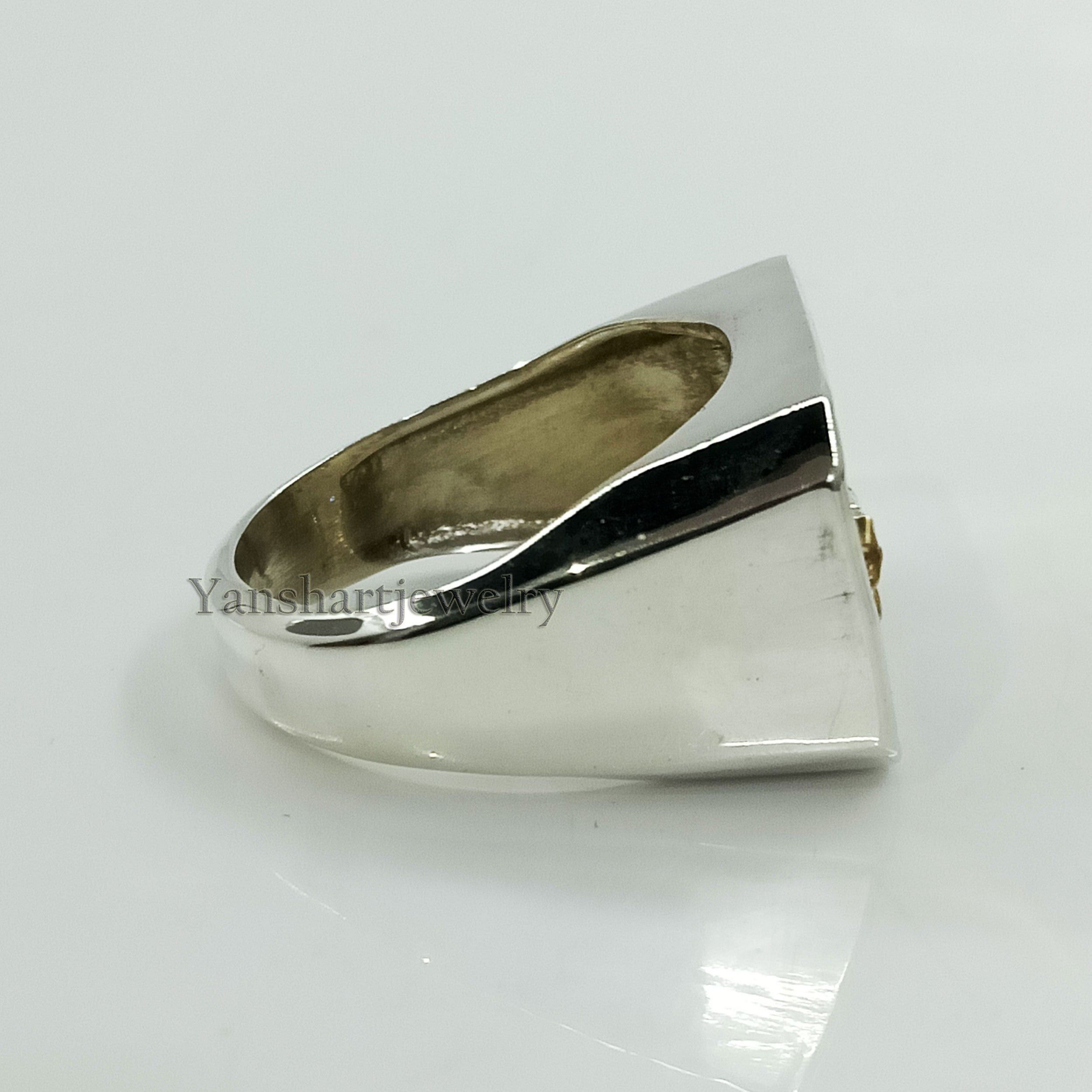 Jaguar Silver Mens Ring Jaguar Logo Band Personalized | Etsy