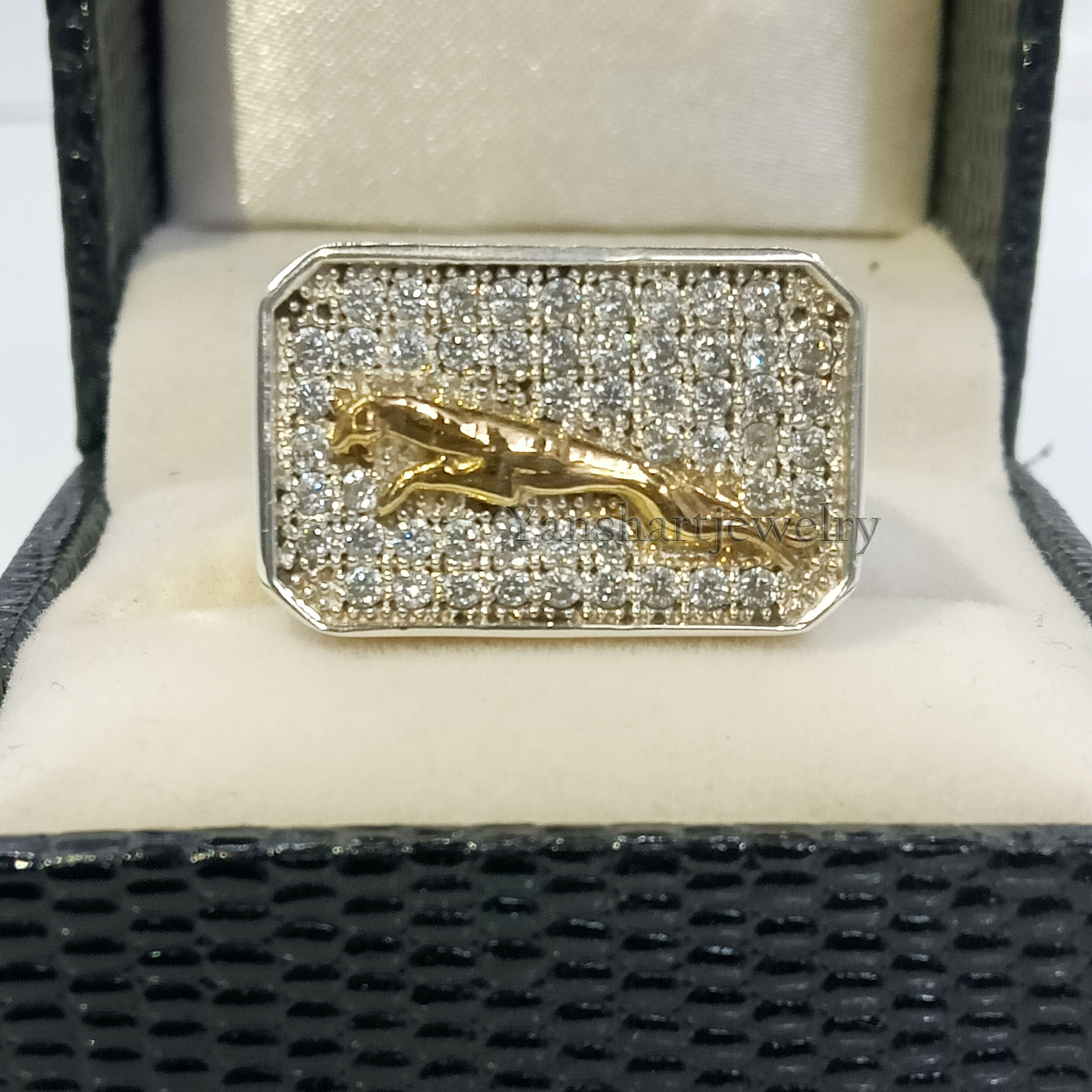 Jaguar Silver Mens Ring Jaguar Logo Band Personalized | Etsy