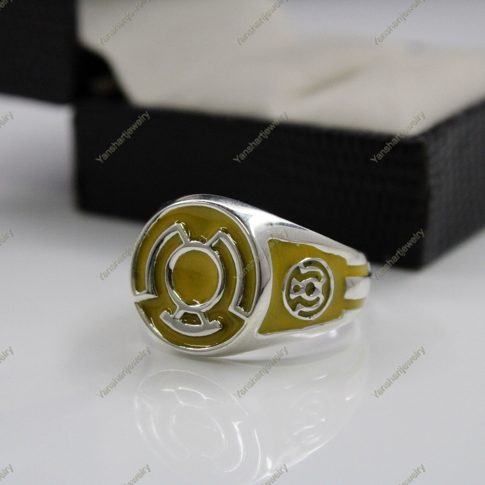 Yellow Lantern Ring Lantern Men's Ring Lantern Jewelry Etsy