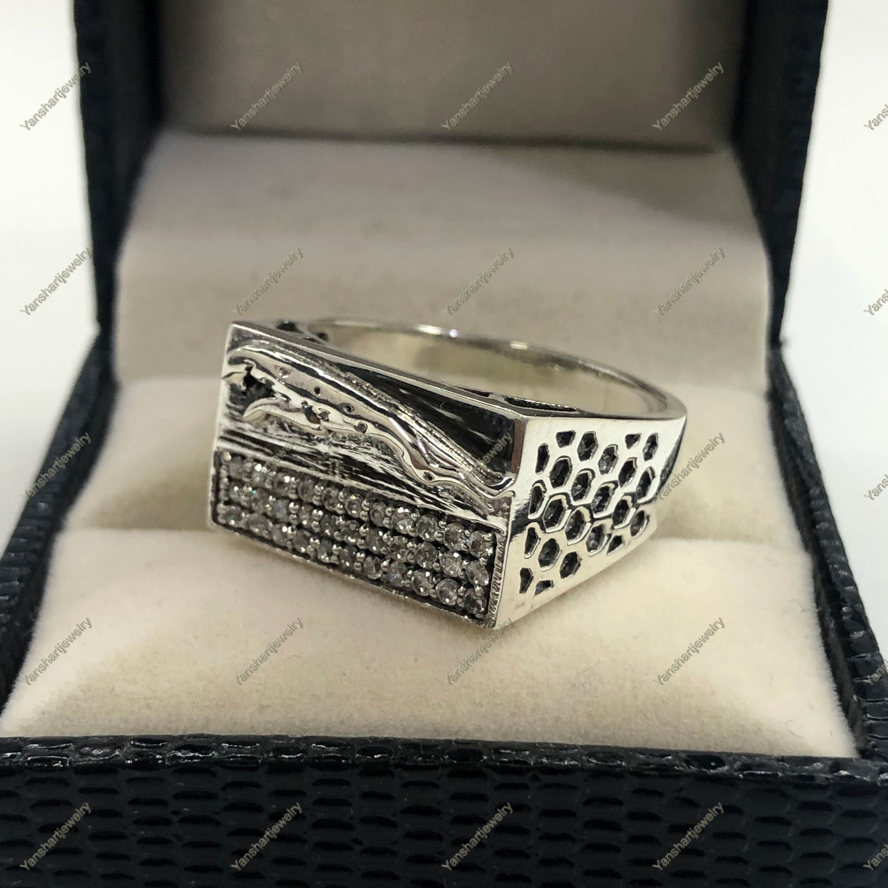 Jaguar Silver Mens Ring Jaguar logo Band Personalized | Etsy