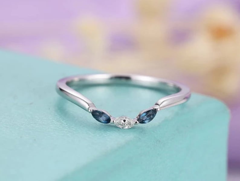 Marquise Shape London Blue Topaz Gemstone 925 Sterling Silver Ring,London Blue Topaz Band,Topaz Gemstone Band,December Birthstone Bands
