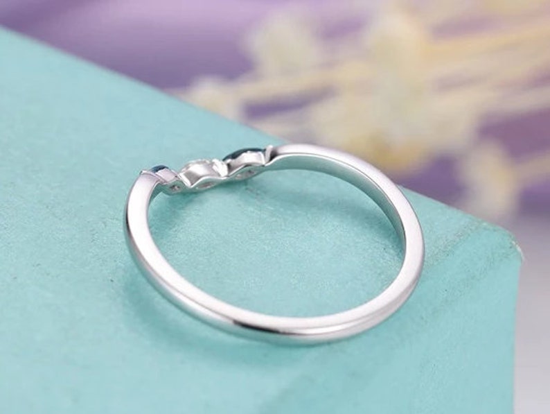 Marquise Shape London Blue Topaz Gemstone 925 Sterling Silver Ring,London Blue Topaz Band,Topaz Gemstone Band,December Birthstone Bands