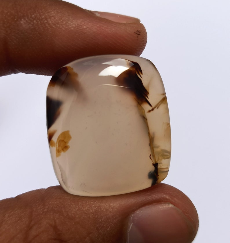 Natural Montana Agate Gemstone,Montana Agate Cabochon Loose Stone,Scenic Agate Gemstone,Designer Agate Stone,Dendritic Agate,Size 26x23 MM