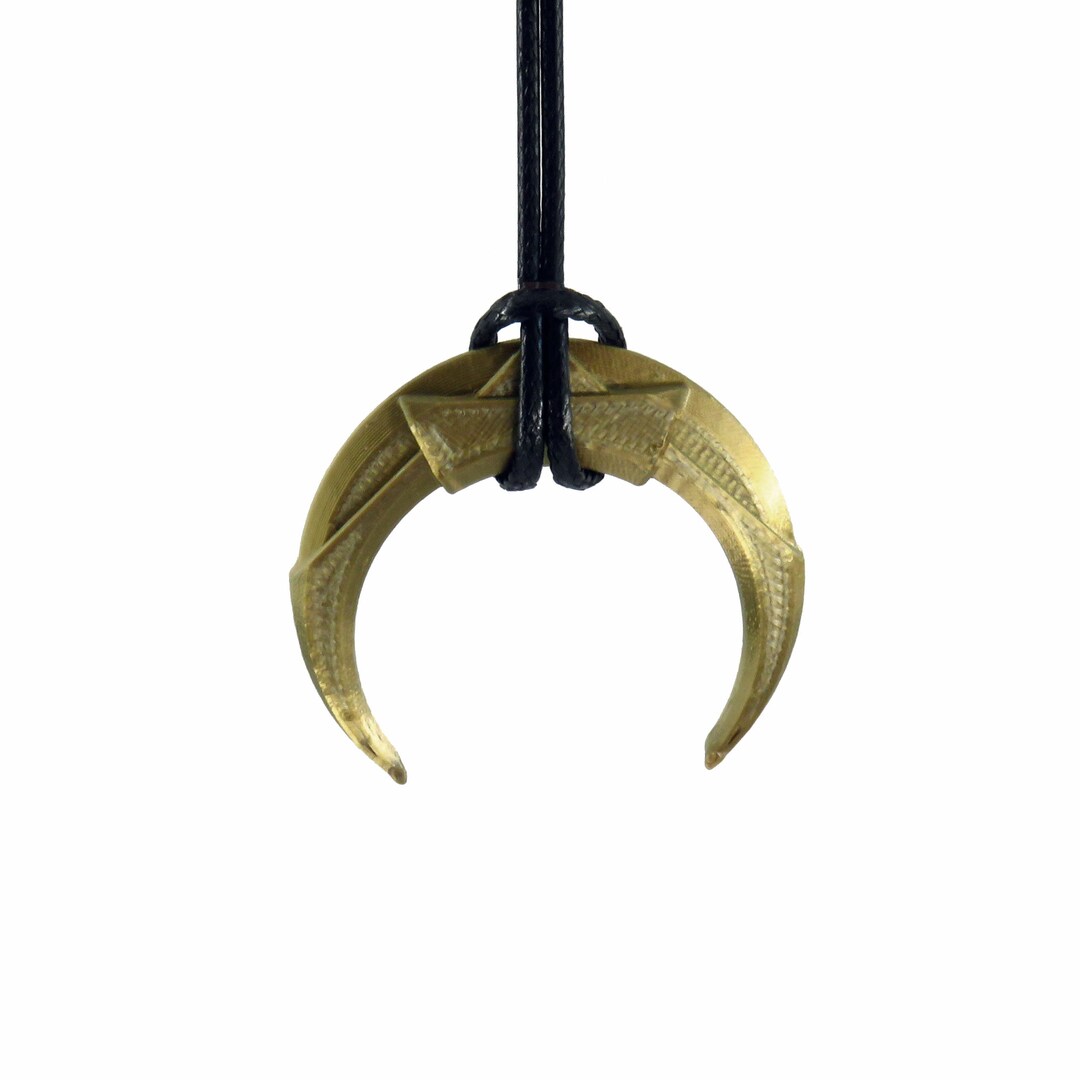 Waxing Gibbous 3D Printed Jewelry Golden Moon Necklace Etsy UK