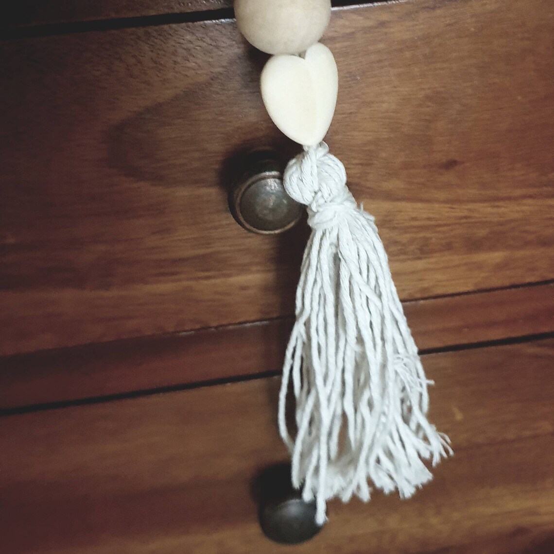 Door knob hanger natural wood bead Rustic Boho Farmhouse Etsy
