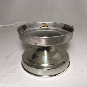 Vintage Art Deco Ceiling Light Fixture 1930&#39;s Chrome Schoolhouse Chandelier Semi Flush Mount Antique Aluminum Fixtures 6-1/4&quot; shade fitter