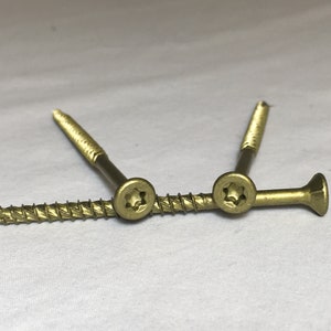 Qty 50 10X3 Power Pro Deck Screws Hillman Fasteners 1000hr Deck Flat Head Exterior Wood Screws #10X3 10X3 t25