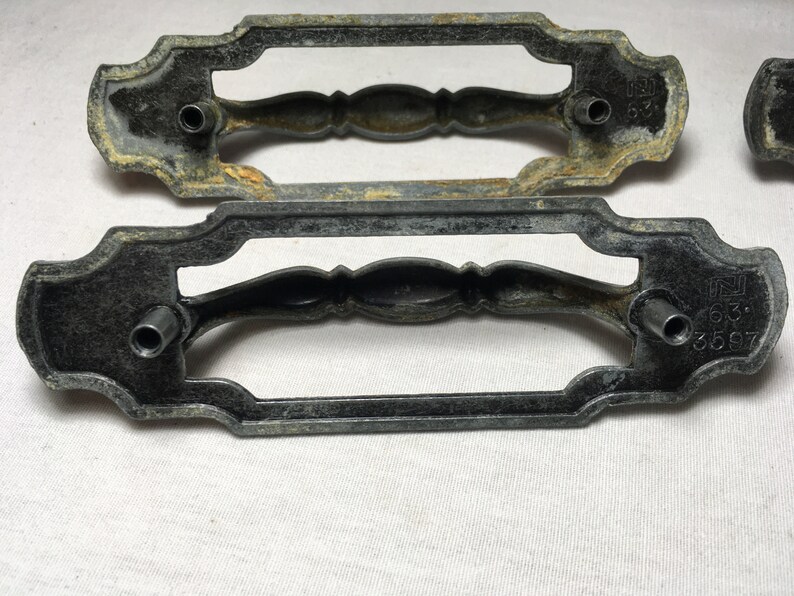 Vintage Mid Century Drawer Pulls Matching Tudor / Arts & Crafts Handles