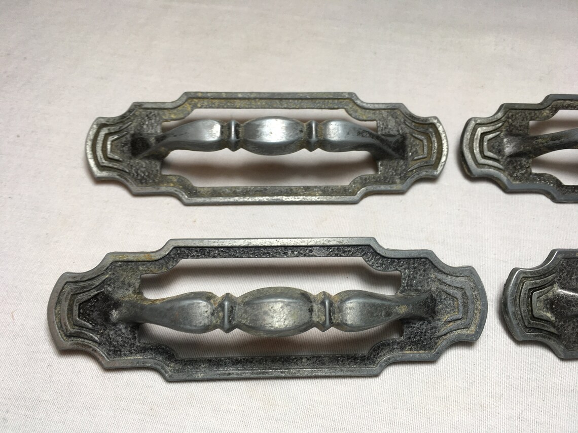 Vintage Mid Century Drawer Pulls Matching Tudor / Arts & Crafts Handles