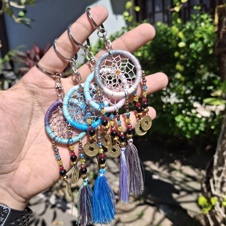 Keychain Dreamcatcher Autentic From Bali With Traditional Coins Set 4 ...