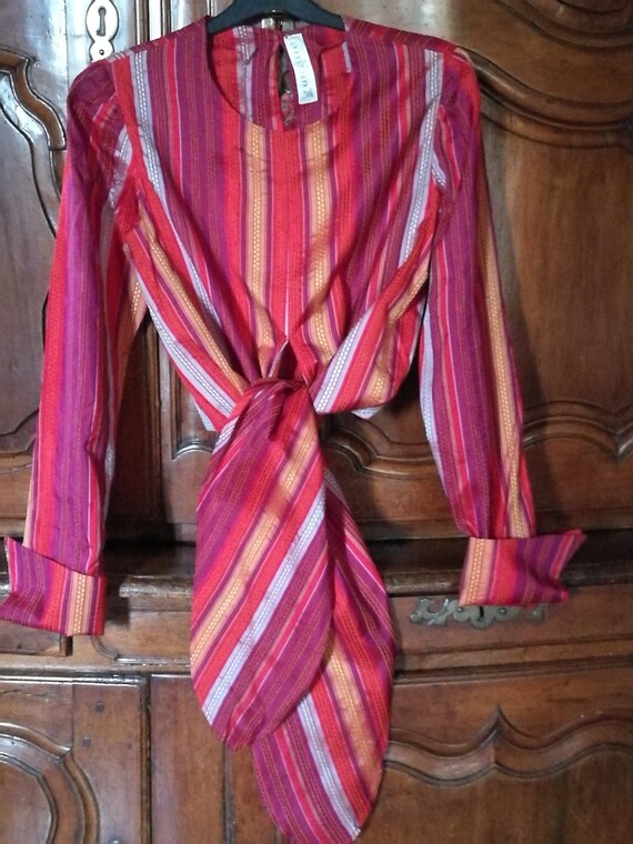 Striped silk blouse