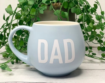 Personalised hug mugs names Dad Father’s Day gift Blue snug mugs