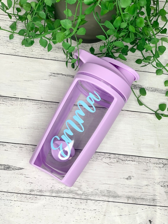 Personalised Purple 600ml Shaker Bottle Protein Sport Fitness With