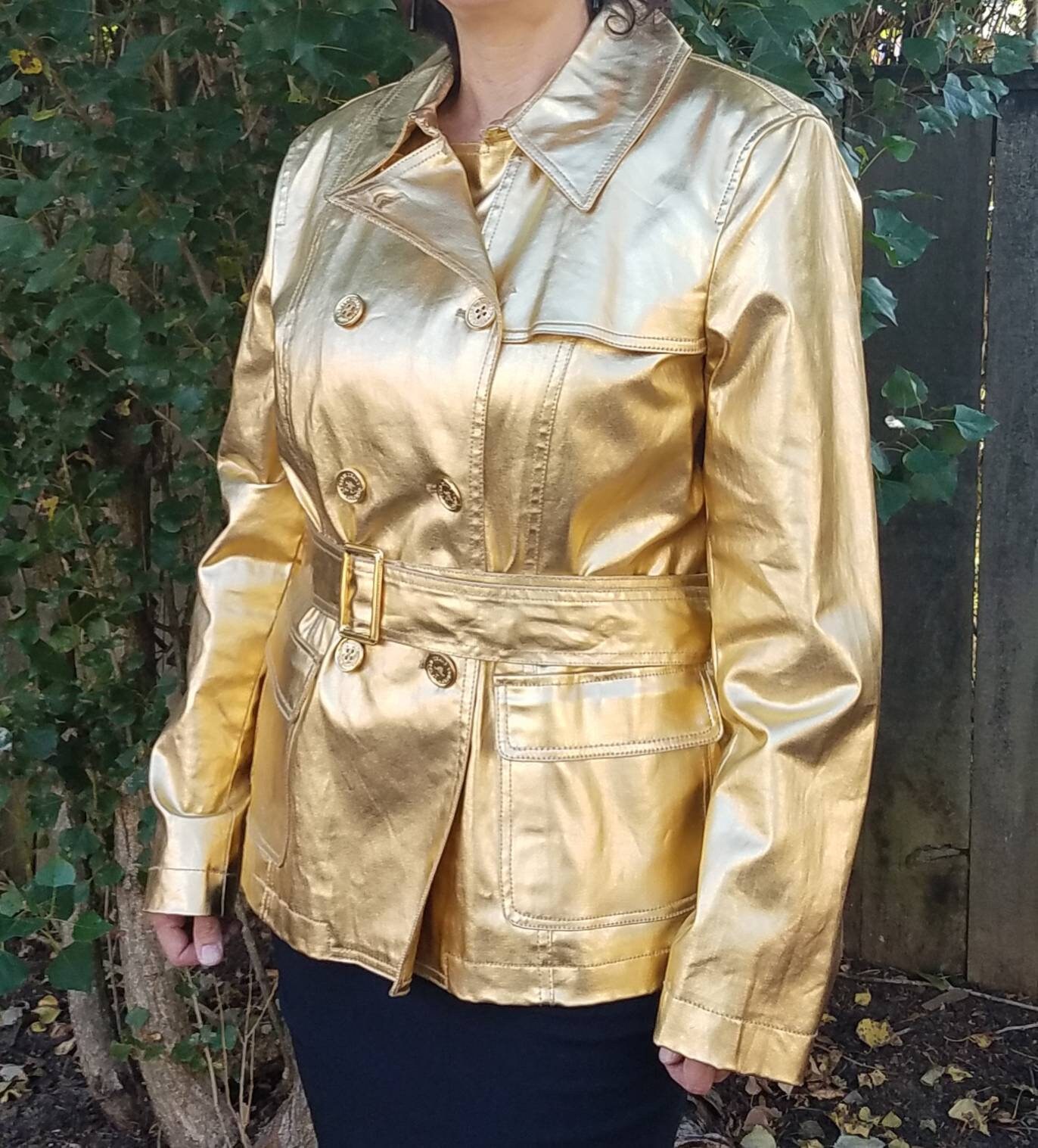 Ralph Lauren Gold Short Trenchcoat 