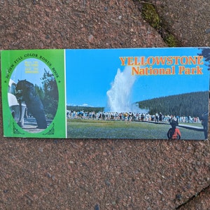 livret de cartes postales anciennes du parc national de Yellowstone