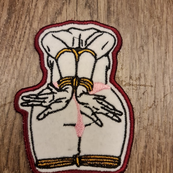 Edgyyyyy Designs Tied Lady Embordered Badge