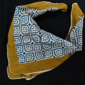 Cotton bandana, neck scarf, block print neckerchief, printed stylish bandanas, size 21×21&quot; Inches handkerchief, bandanas