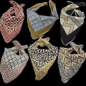Organic Cotton Paisley Bandana Set: Vibrant Colors, Bulk Pack of 6