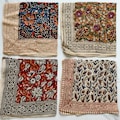 Block Print Cotton Bandana Set of 4: Stylish Neckerchief (21x21") product logo