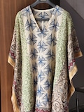 Hand Block Print Cotton Kaftan Dress: Golden Accents, free size top product logo