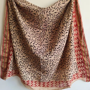 Large bandana Hand Block Print 42×42 inches Natural Dye, Handmade,block Print, Natural Colours,Block Print,Organic Colours,Organic Cotton