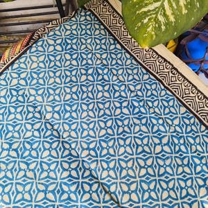 Hand Block Printed Organic Cotton Sarong: Indian Beach Cover-Up