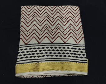 Batik Cotton Sarong Skirt: Hand Block Print Beach Wrap