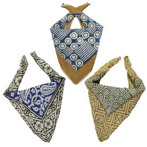 Dog bandanna gifted, cotton bandana set of 3, neck scarf, hand dyed cotton scarf, printed stylish bandanas 21×21 Inches handkerchief,bandana