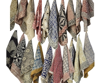 Bulk Organic Cotton Bandanas: Paisley Print Scarf Set of 20