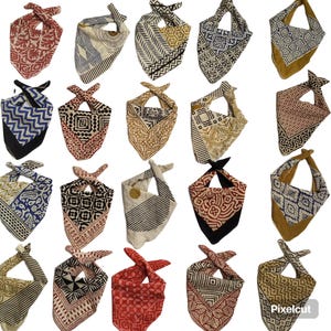 Cotton bandana set of 20, neck scarf, block print neckerchief, block printed bandanas, 21×21 Inches handkerchief, bandanas
