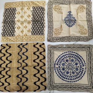 Organic Cotton Bandana Set: Paisley Print Scarf, Vibrant Colors (21x21 inches)