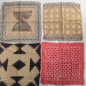 Organic Cotton Paisley Bandana Scarf Set - Hand Block Printed