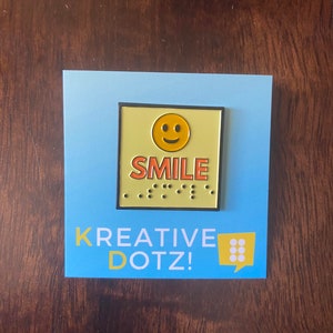 Kreative Dotz Braille Smile Enamel Pin