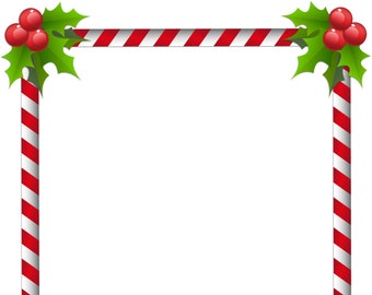 Unlined Christmas Border printable paper