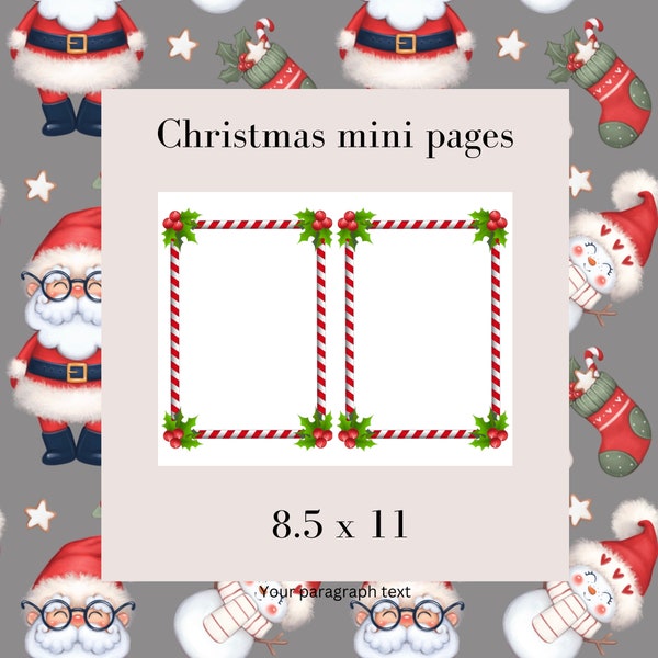 A4 Lined Printable Paper, Christmas Stationery, Christmas Letters ...
