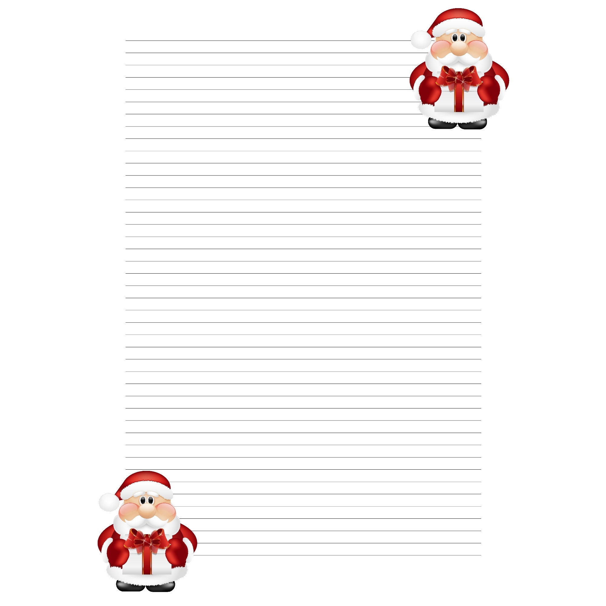 A4 Lined Printable Paper, Christmas Stationery, Christmas Letters, Instant Download, Santa - Etsy a4-lined-printable-paper-christmas-stationery-christmas-letters-instant-download-santa-etsy