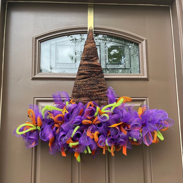 Dollar Store Witch's Hat Wreath Tutorial - PDF Download