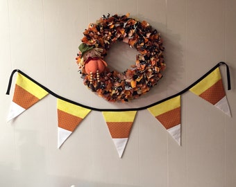 DIY Candy Corn Fabric Banner Tutorial - PDF Download