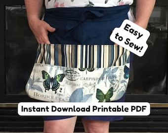 Gardening Apron Sewing Tutorial – Beginner Sewing Pattern (PDF Download)