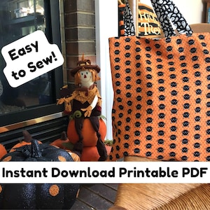Halloween Trick-or-Treat Bag Sewing Pattern: Reversible Candy Tote Bag (PDF Tutorial + Video)